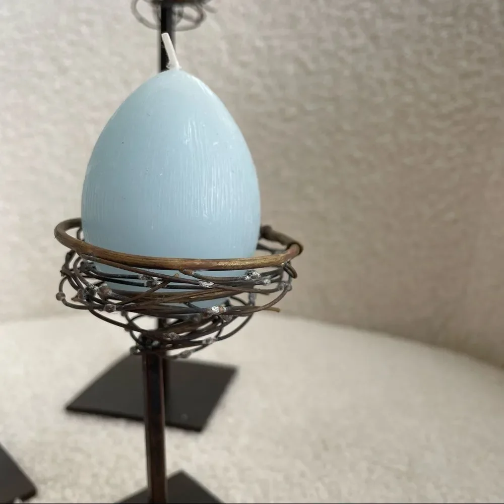Set of 3 Tiered Wire Spun Candle Holders Votive Tea Light Size